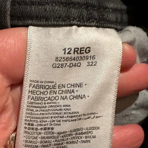 Levi's Silver Tab Charcoal Wash Denim Overalls Girls Size 12 - Picture 7 of 7